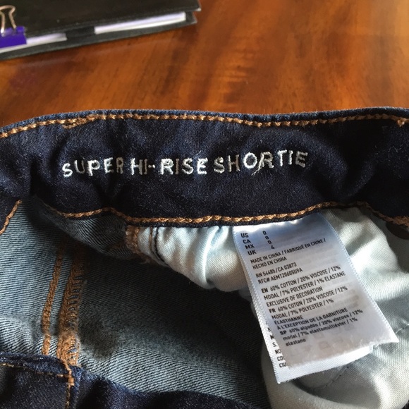 American Eagle Hi-Rise Denim Shorts Size 0 - Picture 5 of 6